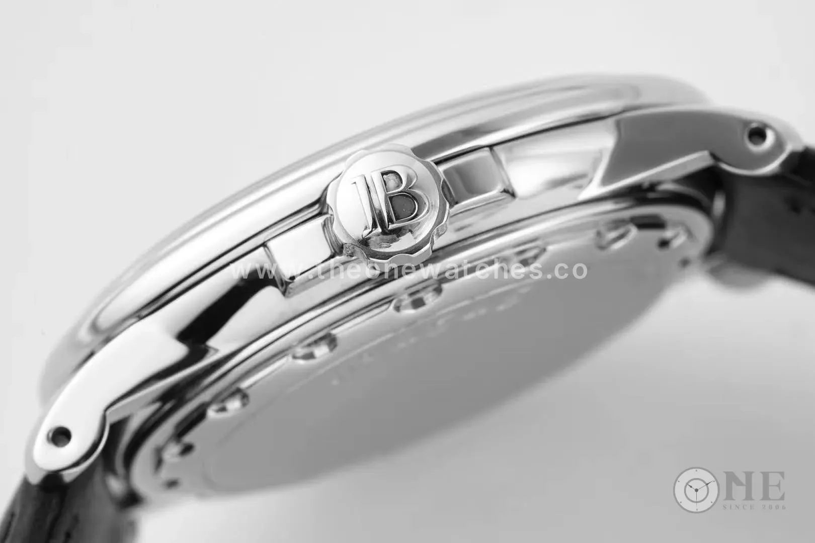 Hundred Hours Black Dial in Steel on Black Leather Strap - Image 8