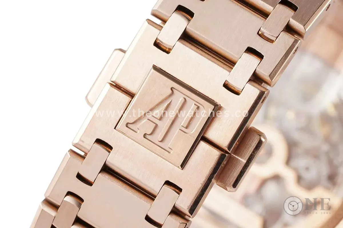 Royal Oak 15202 39mm cadran bleu en or rose – Image 6