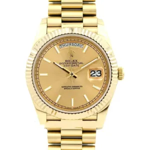 Day-Date 40 228238 Clean Factory Champagne Dial in Yellow Gold