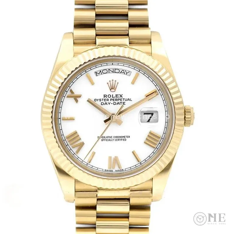 Day-Date 40 228238 White Dial in Yellow Gold