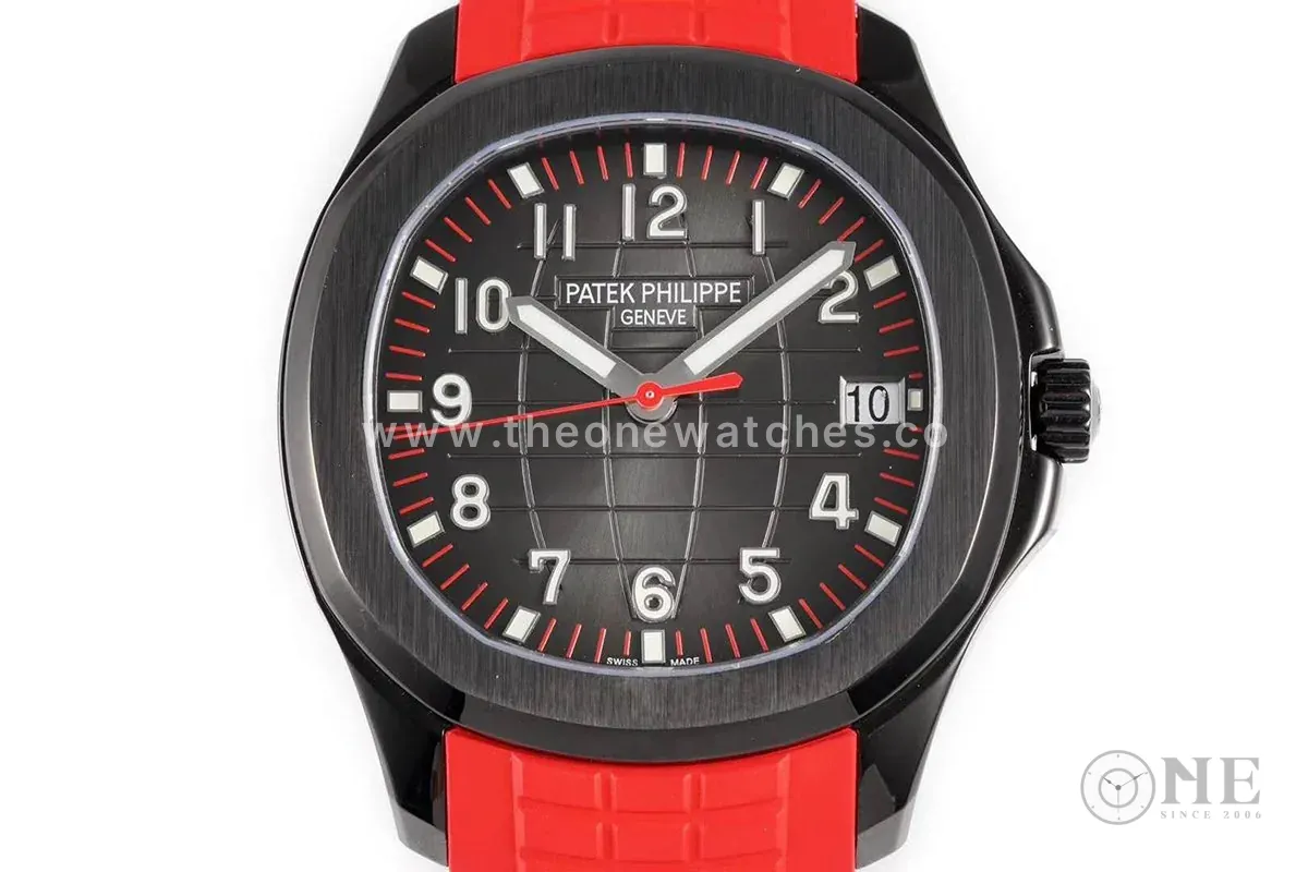 Aquanaut 5167A ‘Black Venom Limited Edition’ Black Dial on Red Rubber Strap - Image 9