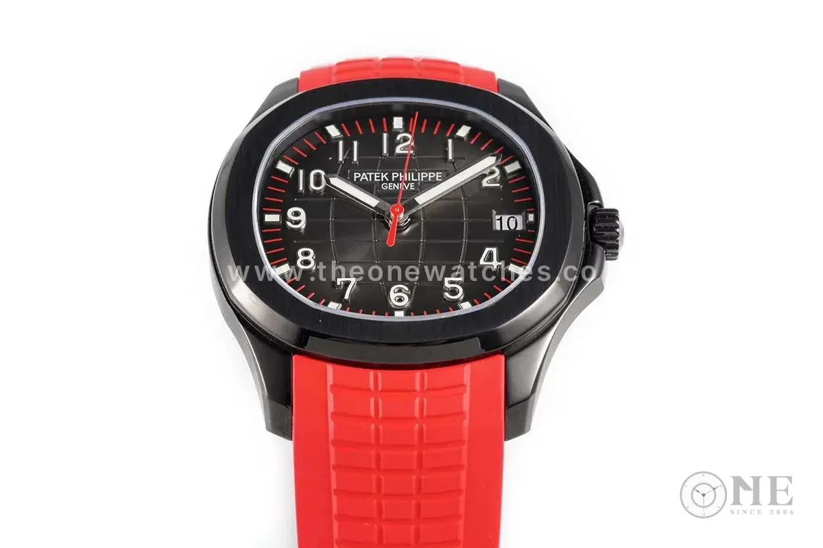 Aquanaut 5167A ‘Black Venom Limited Edition’ Black Dial on Red Rubber Strap - Image 5