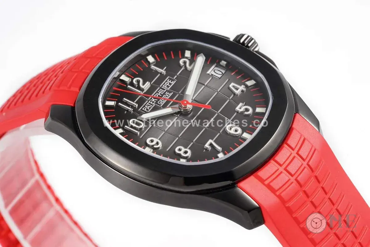 Aquanaut 5167A ‘Black Venom Limited Edition’ Black Dial on Red Rubber Strap - Image 6