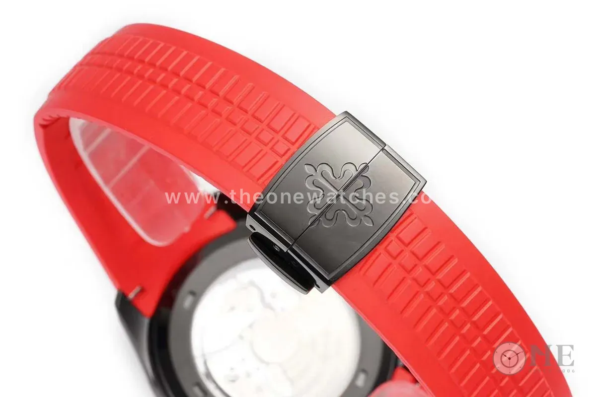 Aquanaut 5167A ‘Black Venom Limited Edition’ Black Dial on Red Rubber Strap - Image 7