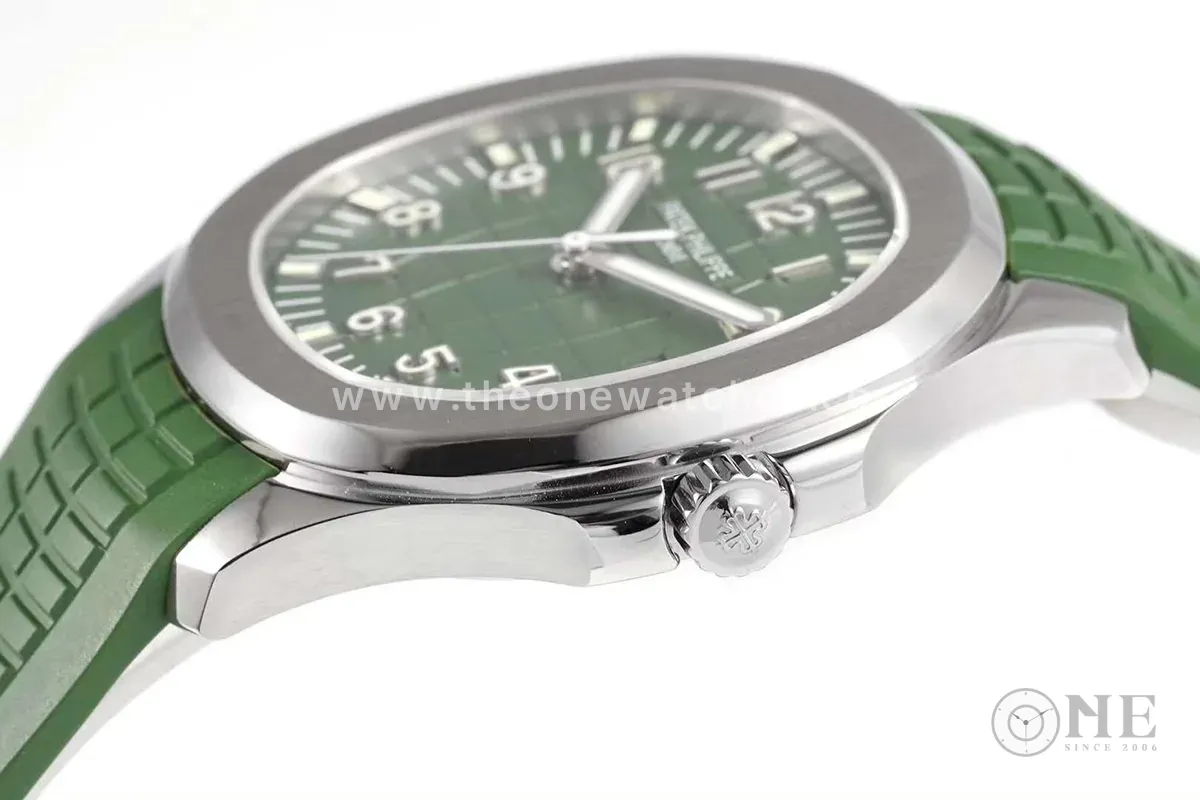 Aquanaut 5168G-010 esfera verde en oro blanco - Imagen 3