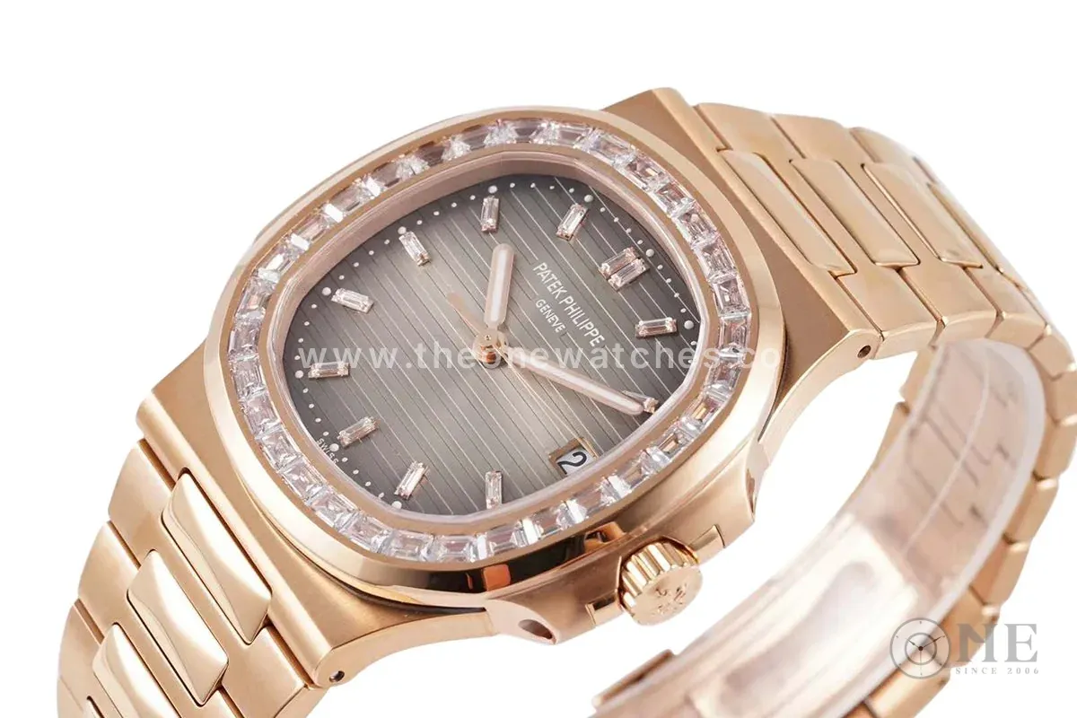 Nautilus Jumbo 5711/1R-001 cadran marron lunette diamants – Image 2