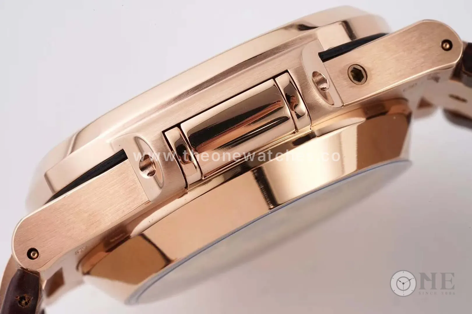 Nautilus Chronograph 5980/R-001 in Rose Gold on Brown Leather Strap - Image 7