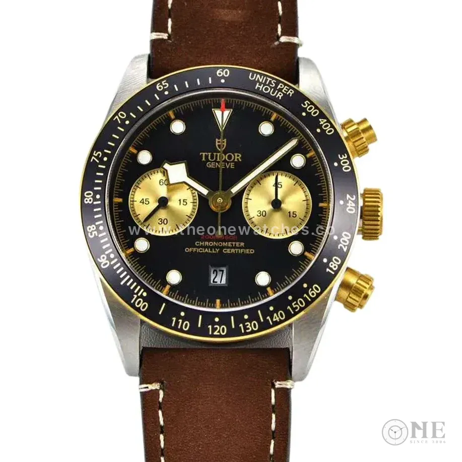 Black Bay Chrono S&G Ref: M79363N on Leather Strap
