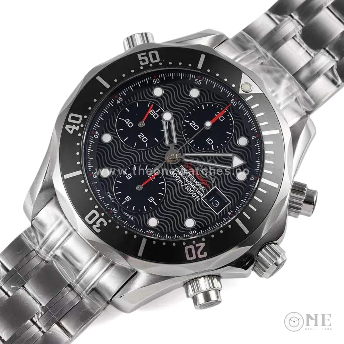 Seamaster Diver 300m Chronograph Black Dial on Bracelet - Image 3