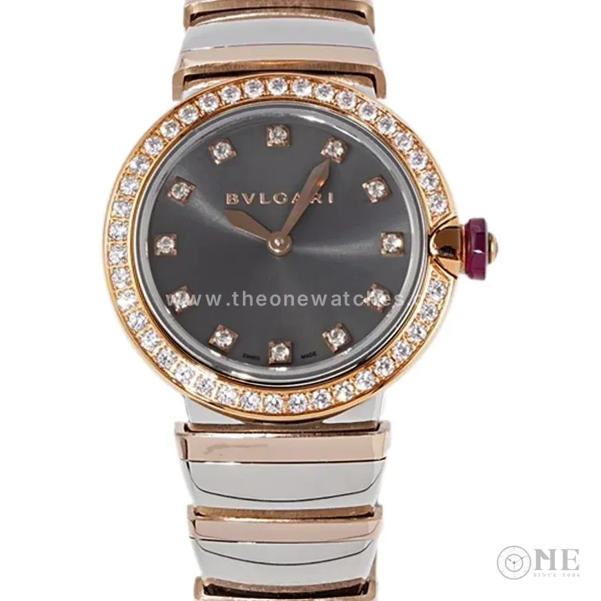 Lvcea Grey Dial in Rose Gold/Steel with Diamond Bezel