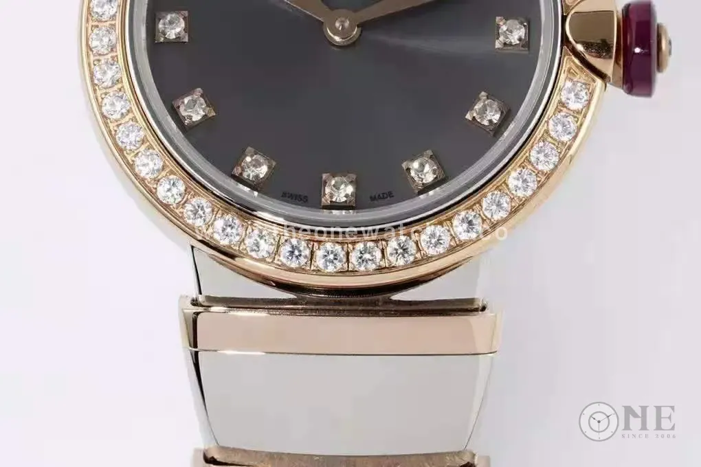 Lvcea Grey Dial in Rose Gold/Steel with Diamond Bezel - Image 3