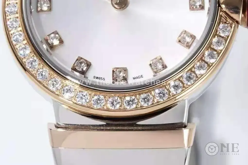 Lvcea Silver Dial in Rose Gold/Steel with Diamond Bezel - Image 4