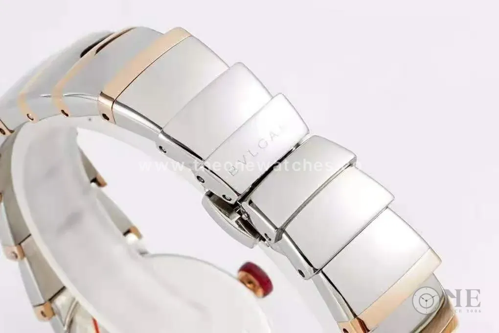 Lvcea Grey Dial in Rose Gold/Steel with Diamond Bezel - Image 7