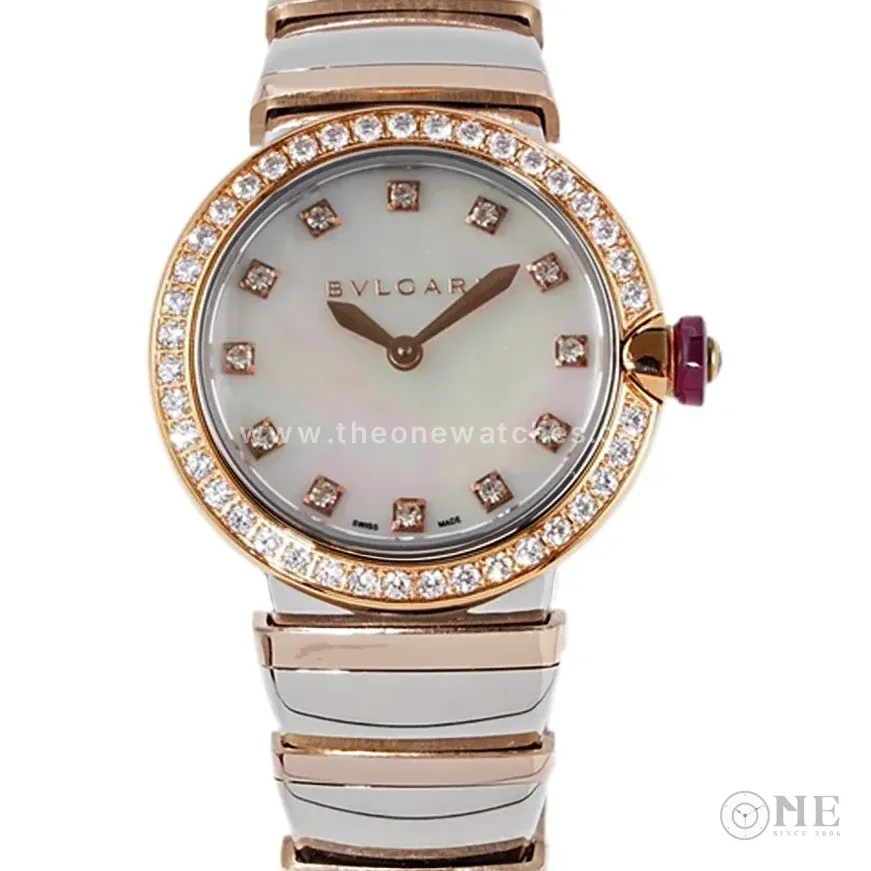 Lvcea MOP Dial in Rose Gold/Steel with Diamond Bezel