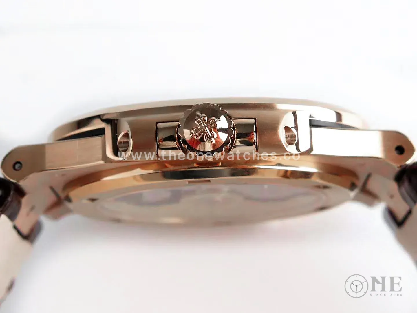 Nautilus Jumbo 5711 Brown Dial in Rose Gold with Brown Leather Strap - Image 10