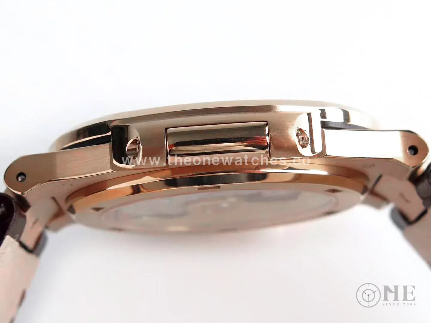 Nautilus Jumbo 5711 Brown Dial in Rose Gold with Brown Leather Strap - Image 9