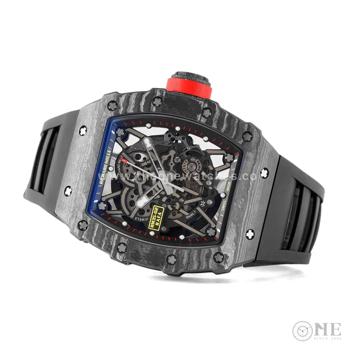 RM 035-02 Rafael Nadal NTPT Carbon on Black Rubber Strap - Image 4