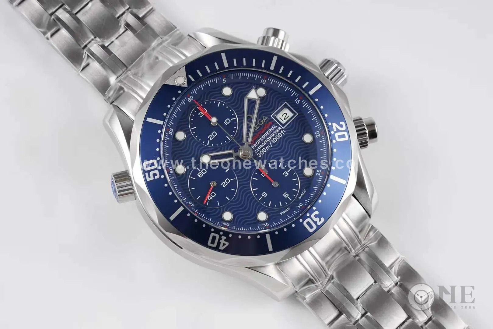 Seamaster Diver 300m Chronograph esfera azul con brazalete - Imagen 4