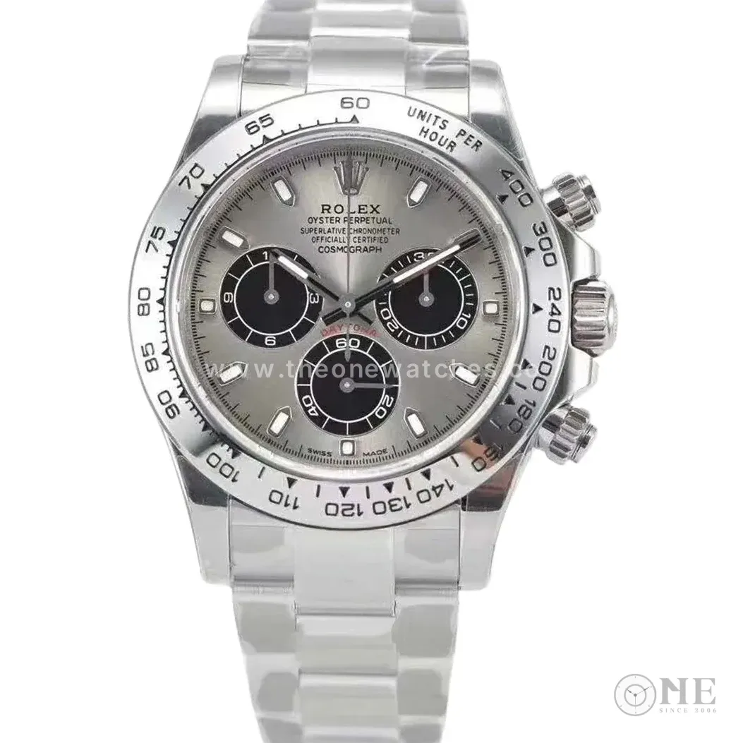 Daytona 116509 Steel and Black Dial in White Gold