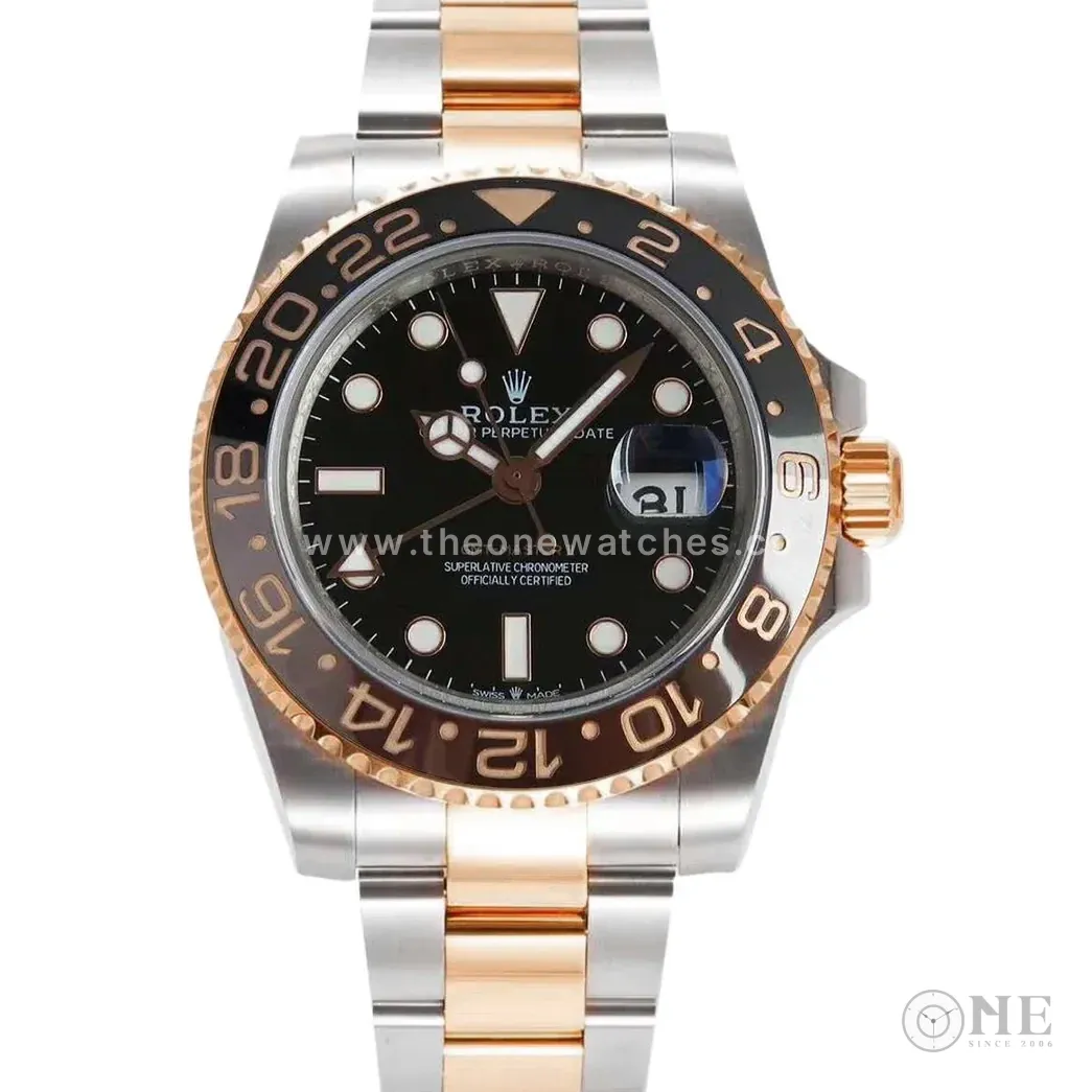 GMT Master II 126715 CHNR “Rootbeer” in Rose Gold and Steel VSF