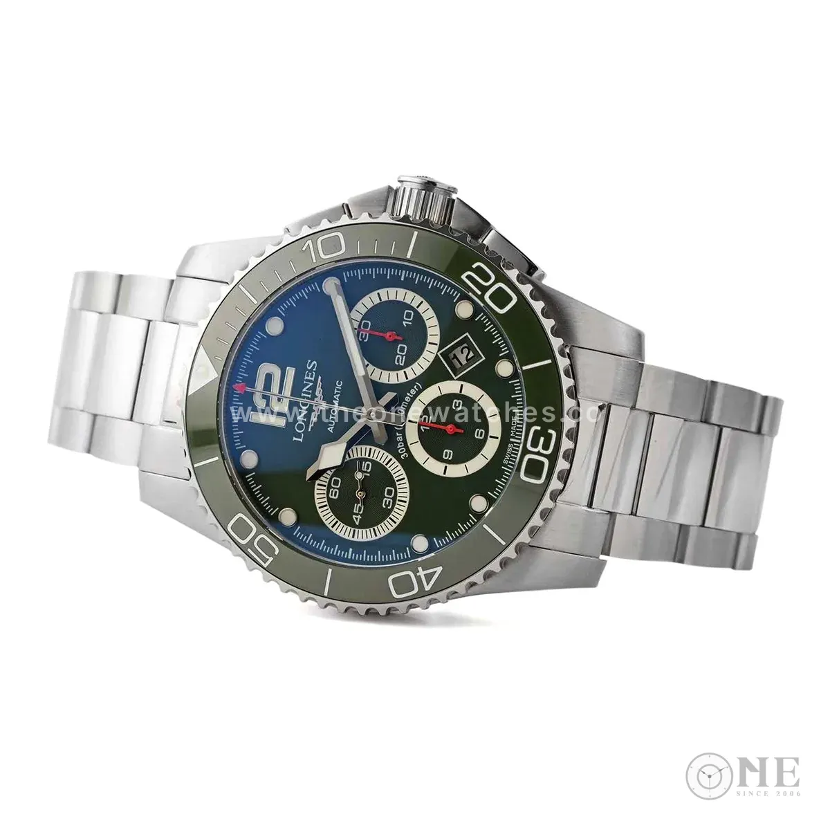 Hydroconquest quadrante verde su bracciale - immagine 5