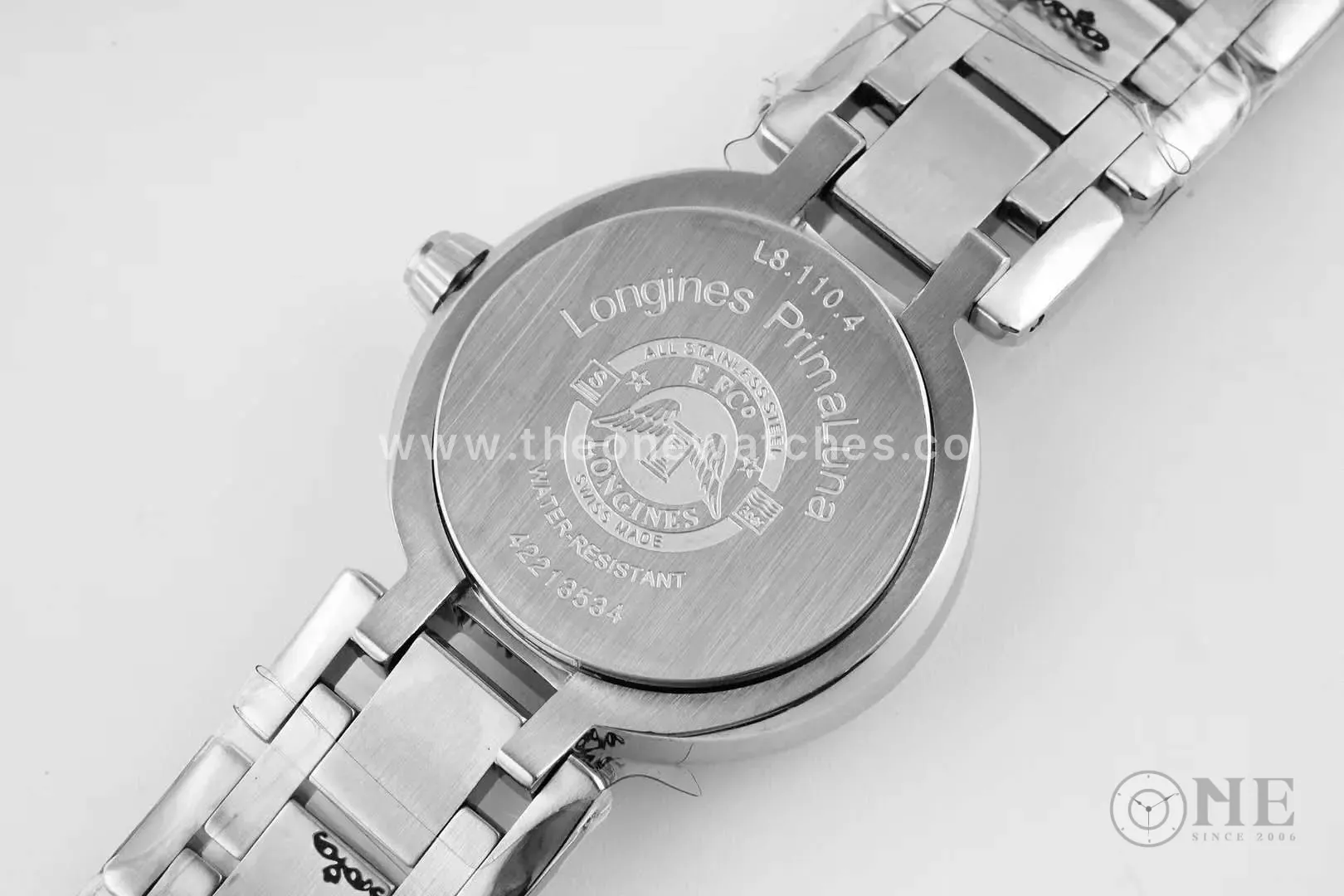 Primaluna cadran MOP blanc index diamants lunette diamants – Image 6