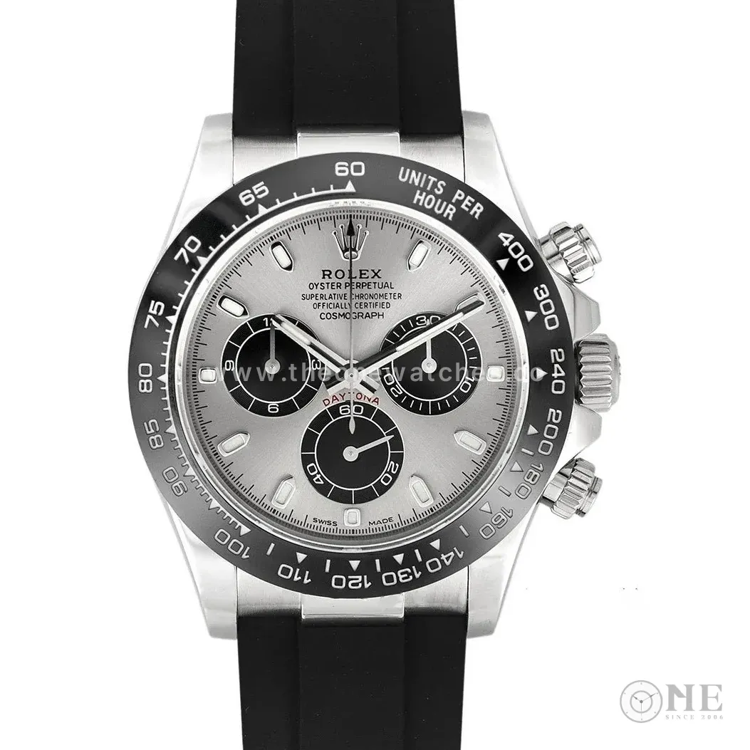 Daytona 116519LN Steel and Black Dial in White Gold