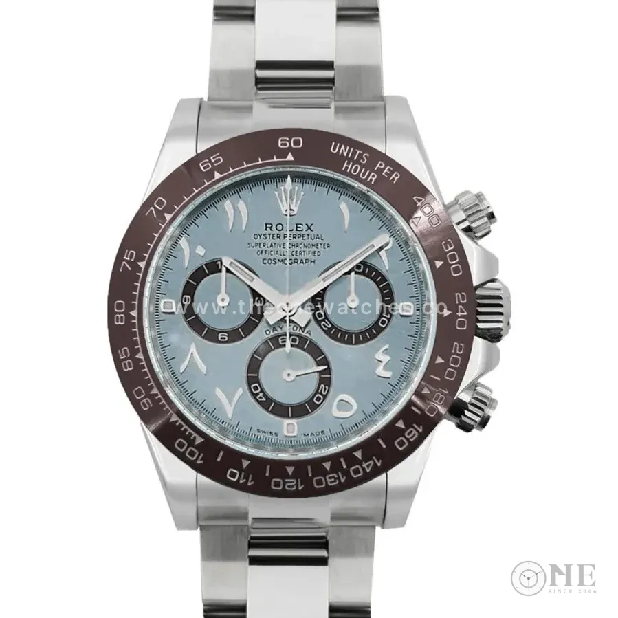 Daytona 116506 Ice Blue Dial in Platinum with Arabic Markers