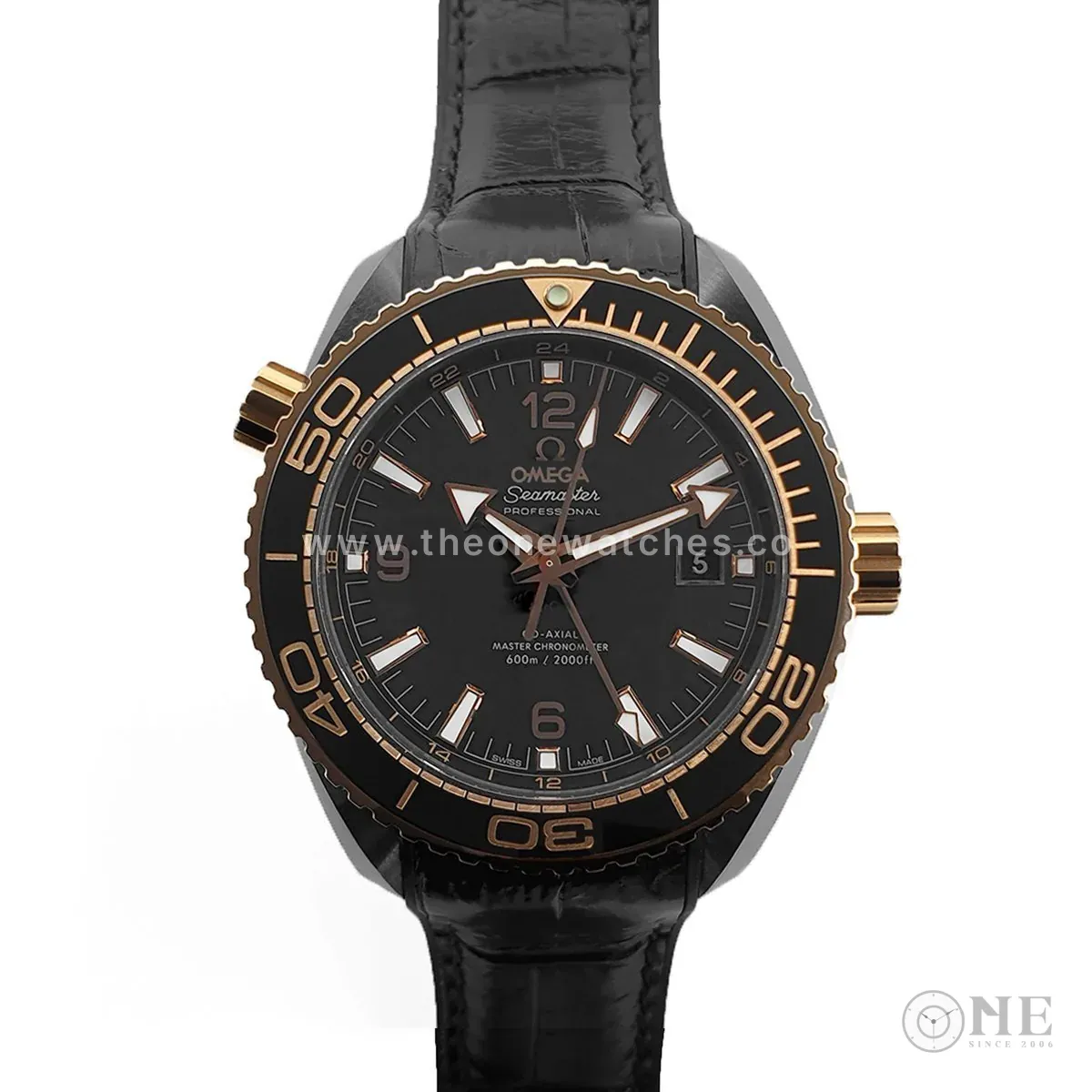 Seamaster Planet Ocean GMT “Deep Black” céramique or