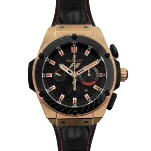 King Power F1 cronografo quadrante nero in oro rosa