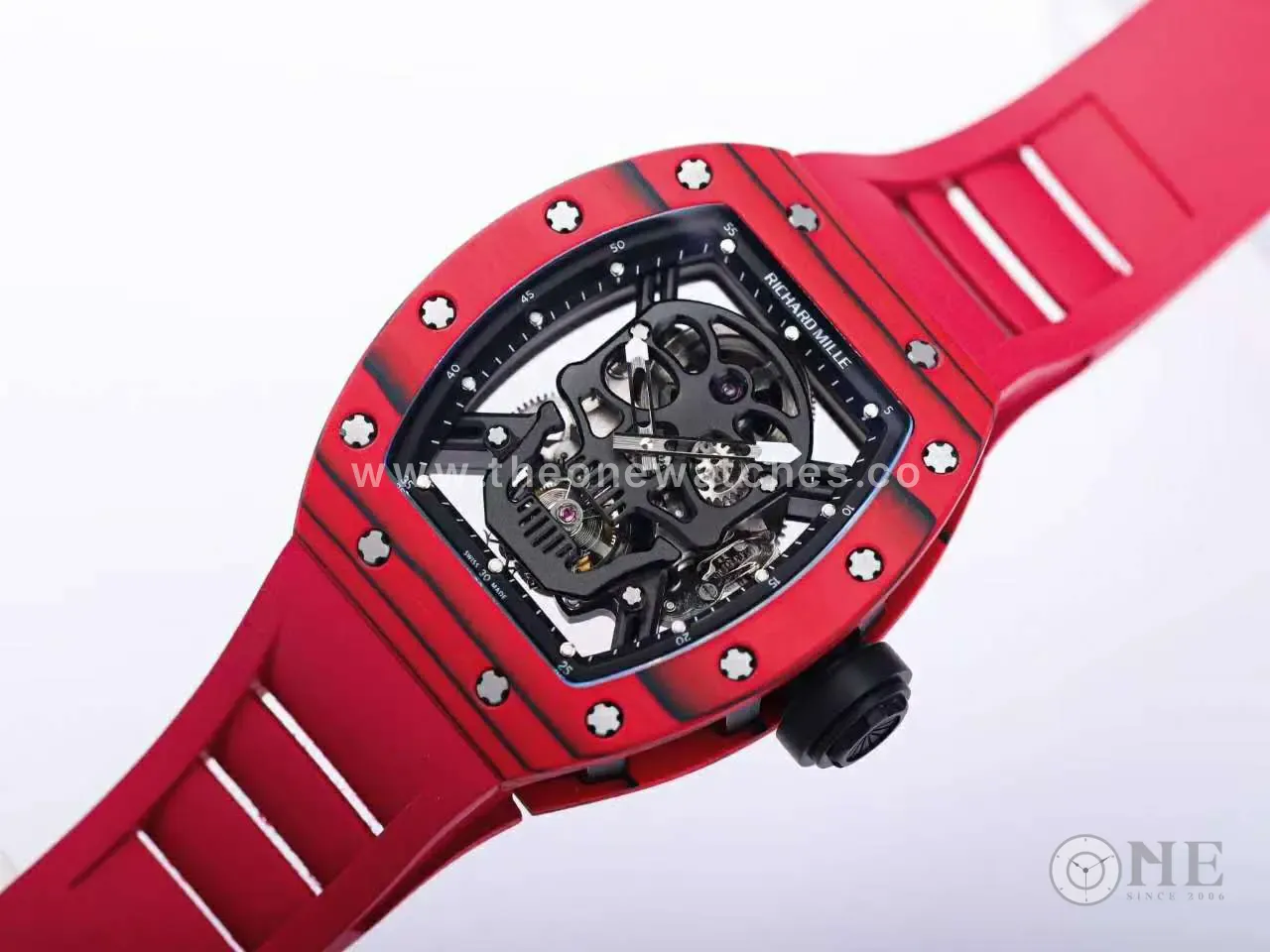 RM 052-01 Tourbillon Black Skull en carbone NTPT rouge – Image 3