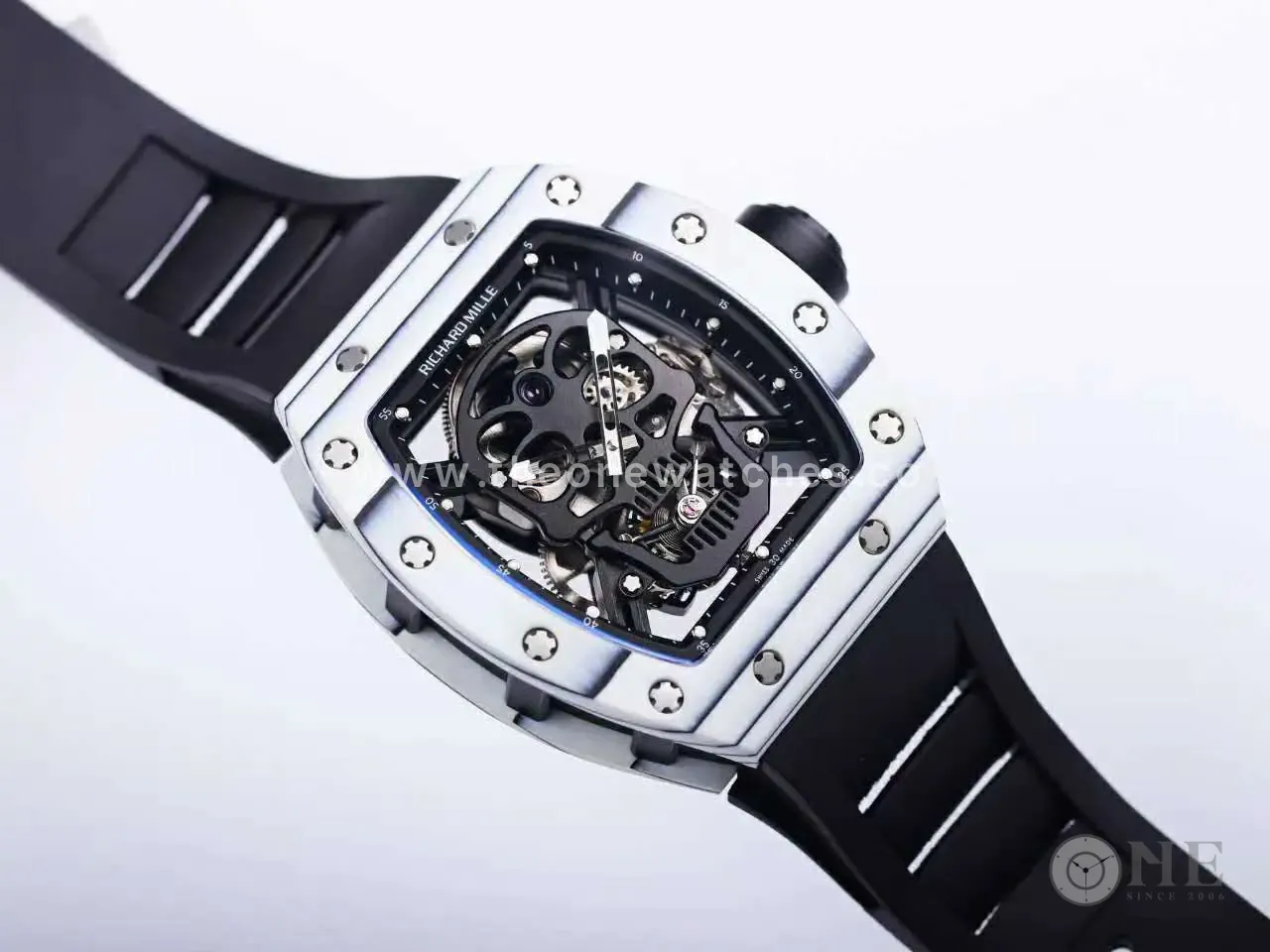 RM 052-01 Tourbillon Black Skull in carbonio NTPT bianco - immagine 6