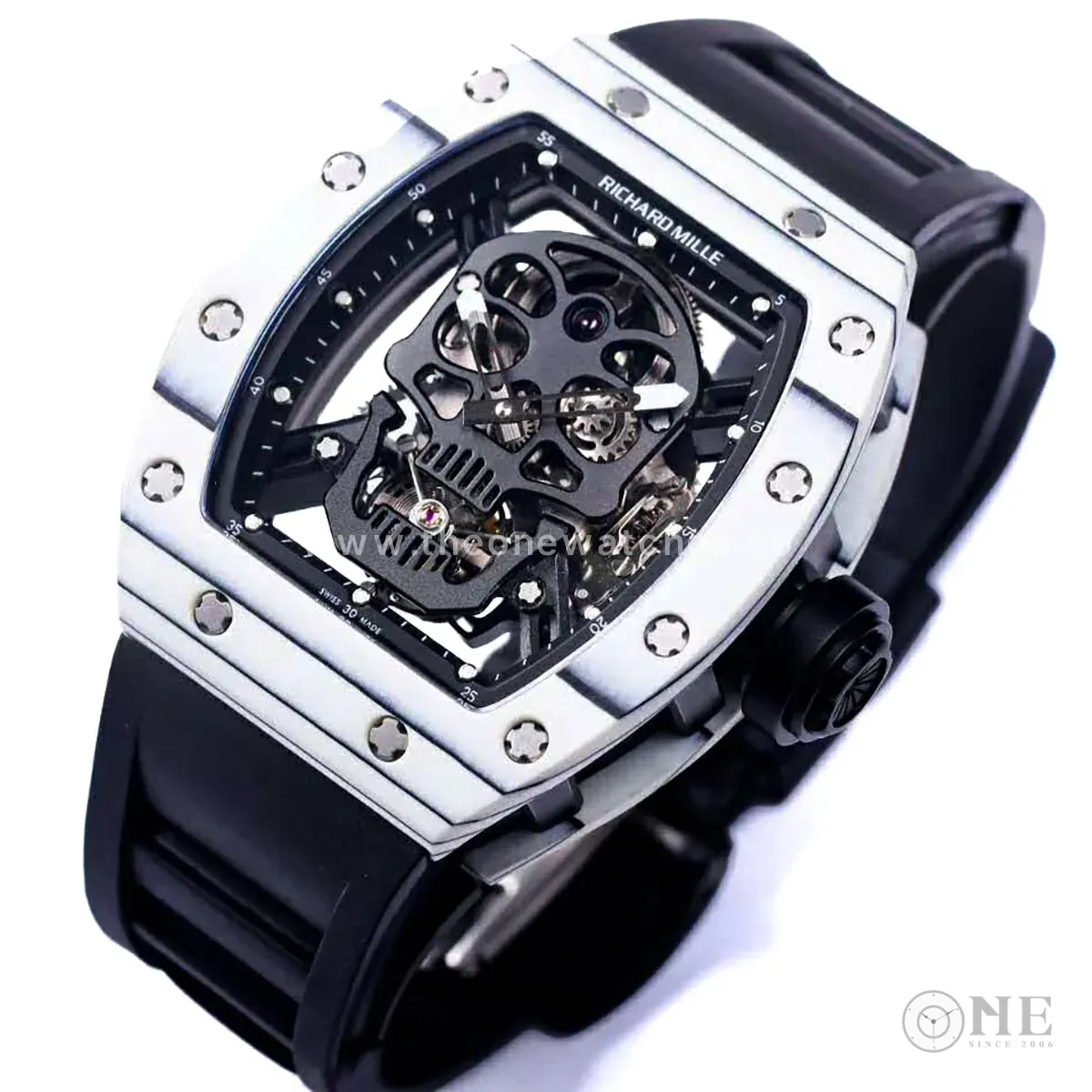 RM 052-01 Tourbillon Black Skull in carbonio NTPT bianco - immagine 2