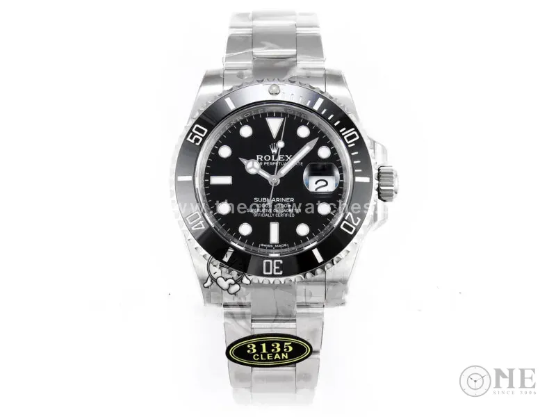 Submariner 116610 LN ceramica nera Clean Factory 904L 1:1 Best Edition su bracciale SS VS3135 - immagine 2