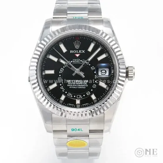 Sky-Dweller 326934 904L SS ZF 1:1 Best Edition Black Dial on SS Bracelet A2824