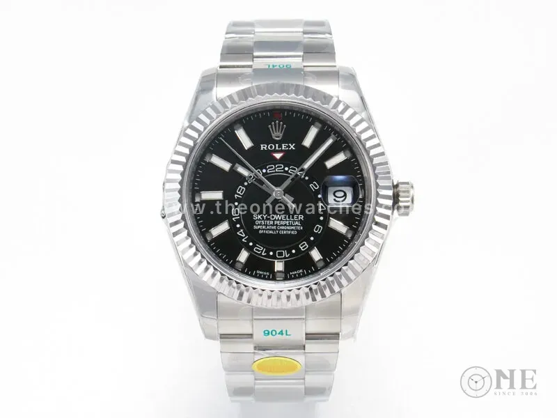 Sky-Dweller 326934 904L SS ZF 1:1 Best Edition Black Dial on SS Bracelet A2824 - Image 2