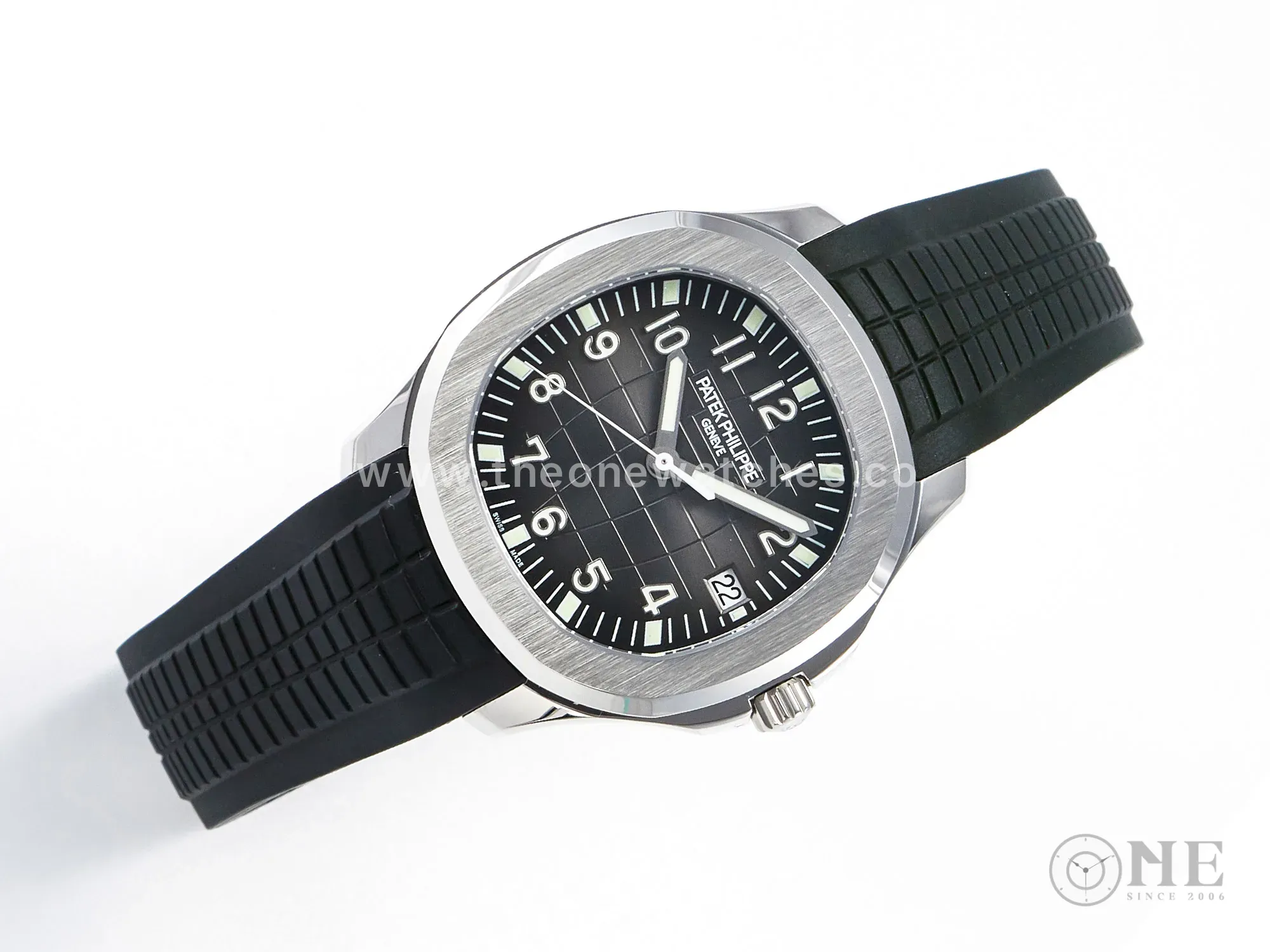 Aquanaut 5167 40mm SS 3KF 1:1 Best Edition esfera negra con correa de caucho negra A330 Super Clone V3 - Imagen 5