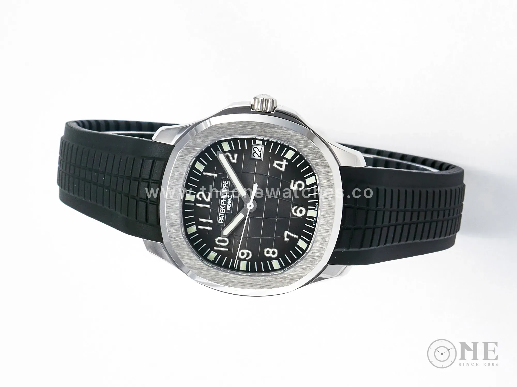 Aquanaut 5167 40mm SS 3KF 1:1 Best Edition esfera negra con correa de caucho negra A330 Super Clone V3 - Imagen 6
