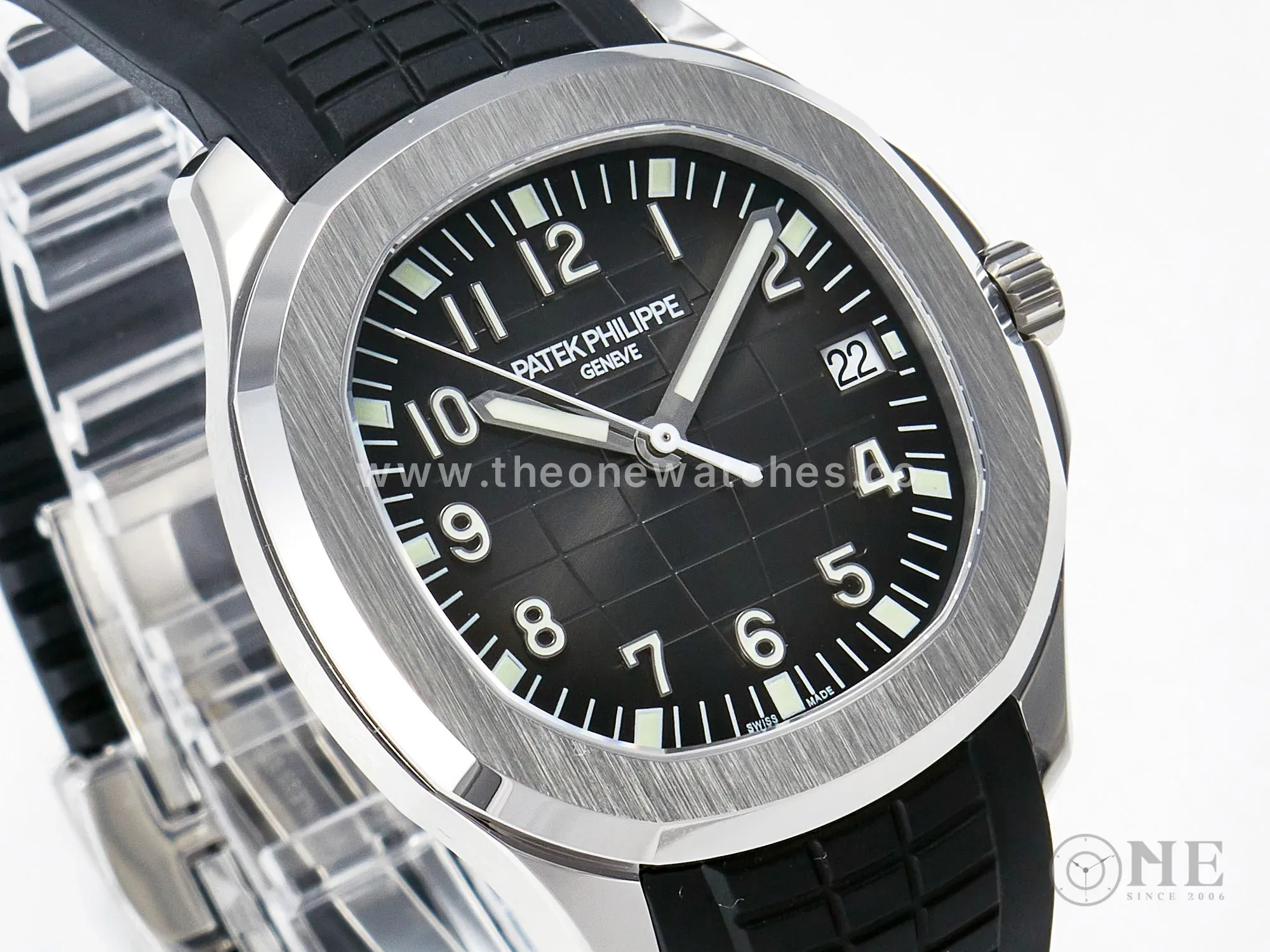 Aquanaut 5167 40mm SS 3KF 1:1 Best Edition esfera negra con correa de caucho negra A330 Super Clone V3 - Imagen 4