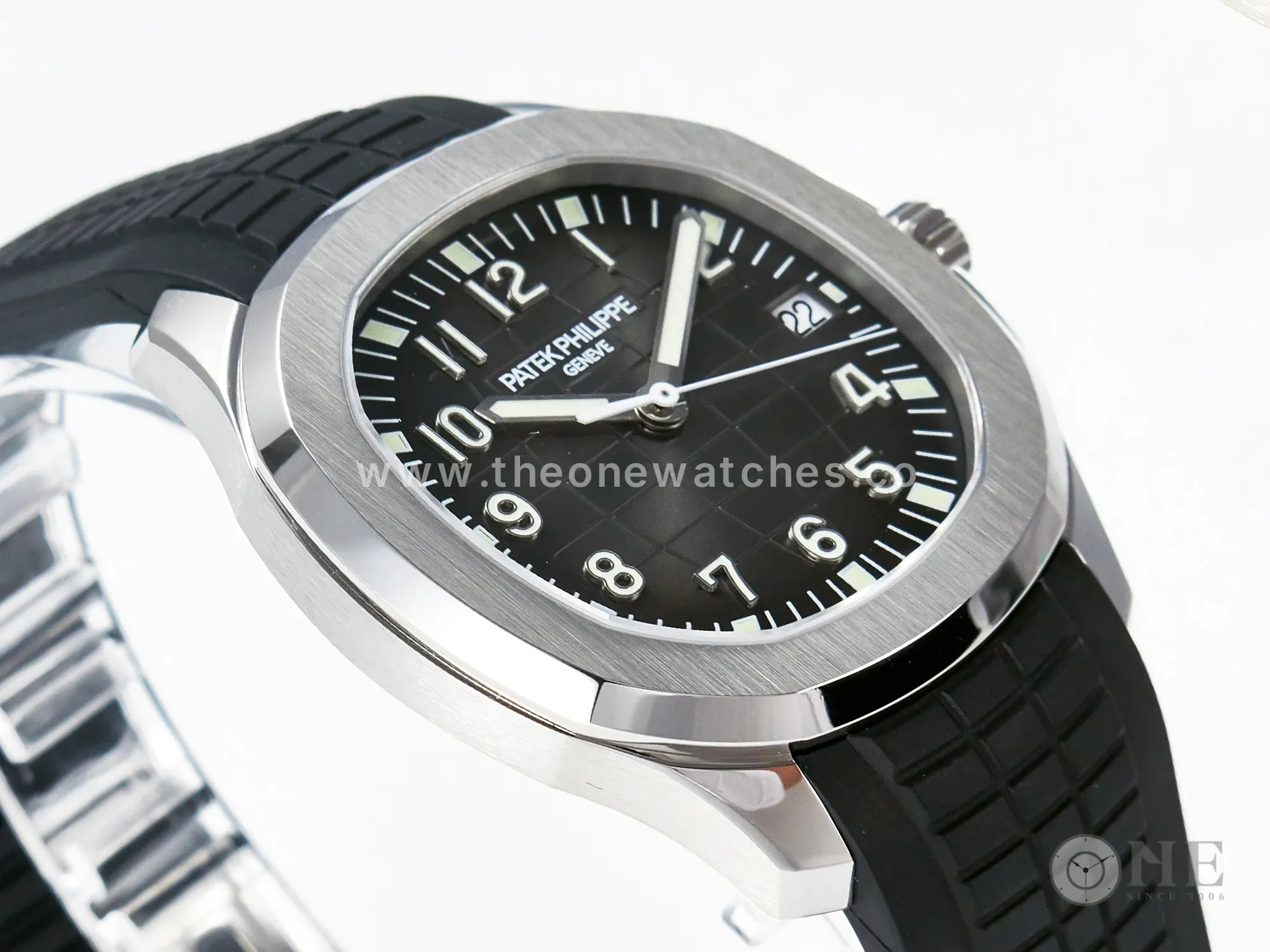 Aquanaut 5167 40mm SS 3KF 1:1 Best Edition esfera negra con correa de caucho negra A330 Super Clone V3 - Imagen 7