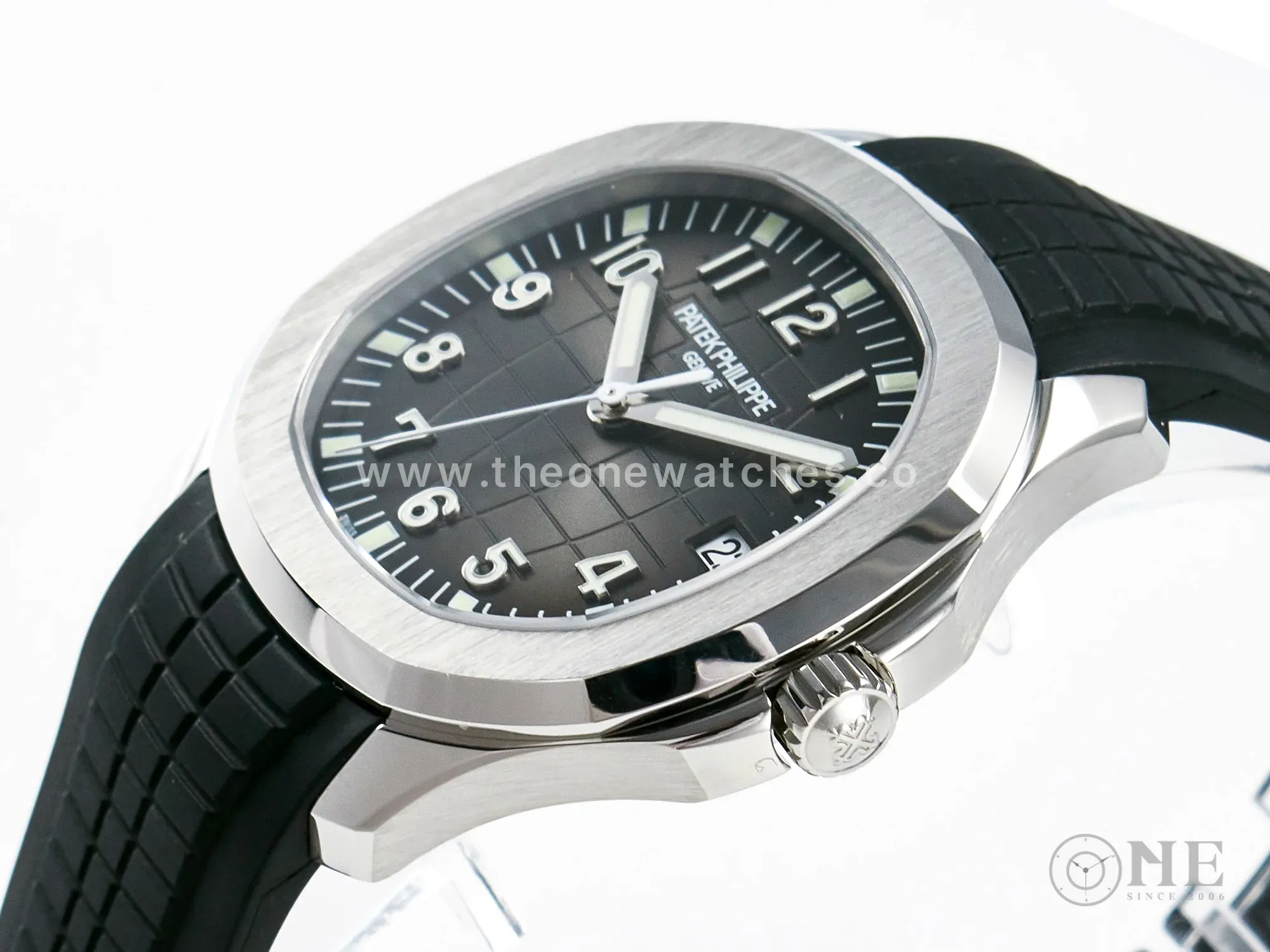 Aquanaut 5167 40mm SS 3KF 1:1 Best Edition esfera negra con correa de caucho negra A330 Super Clone V3 - Imagen 8