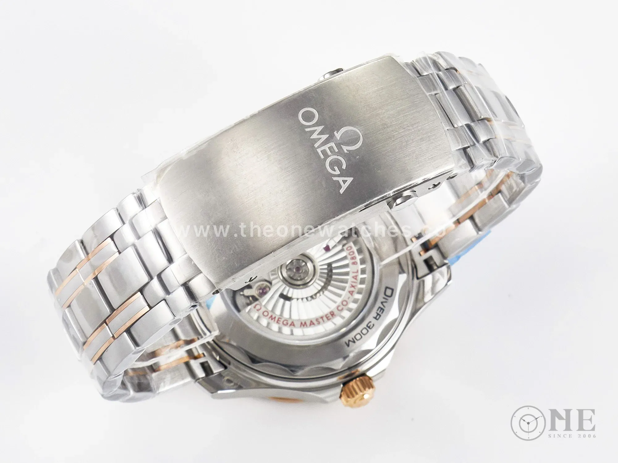2018 Seamaster Diver 300M SS/RG VSF 1:1 Best Edition RG Bezel Black Dial on SS/RG Bracelet A8800