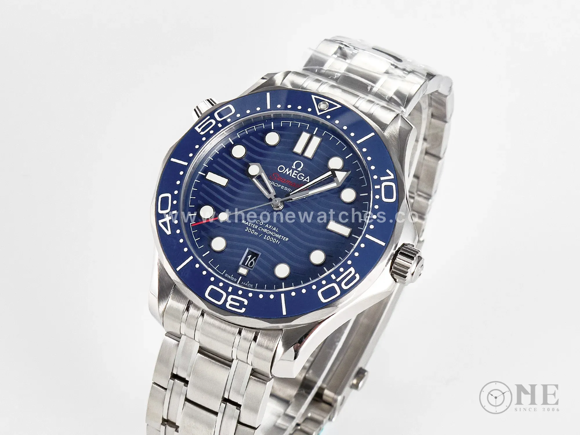 2018 Seamaster Diver 300M VSF 1:1 Best Edition Blue Ceramic Blue Dial on SS Bracelet A8800 V2