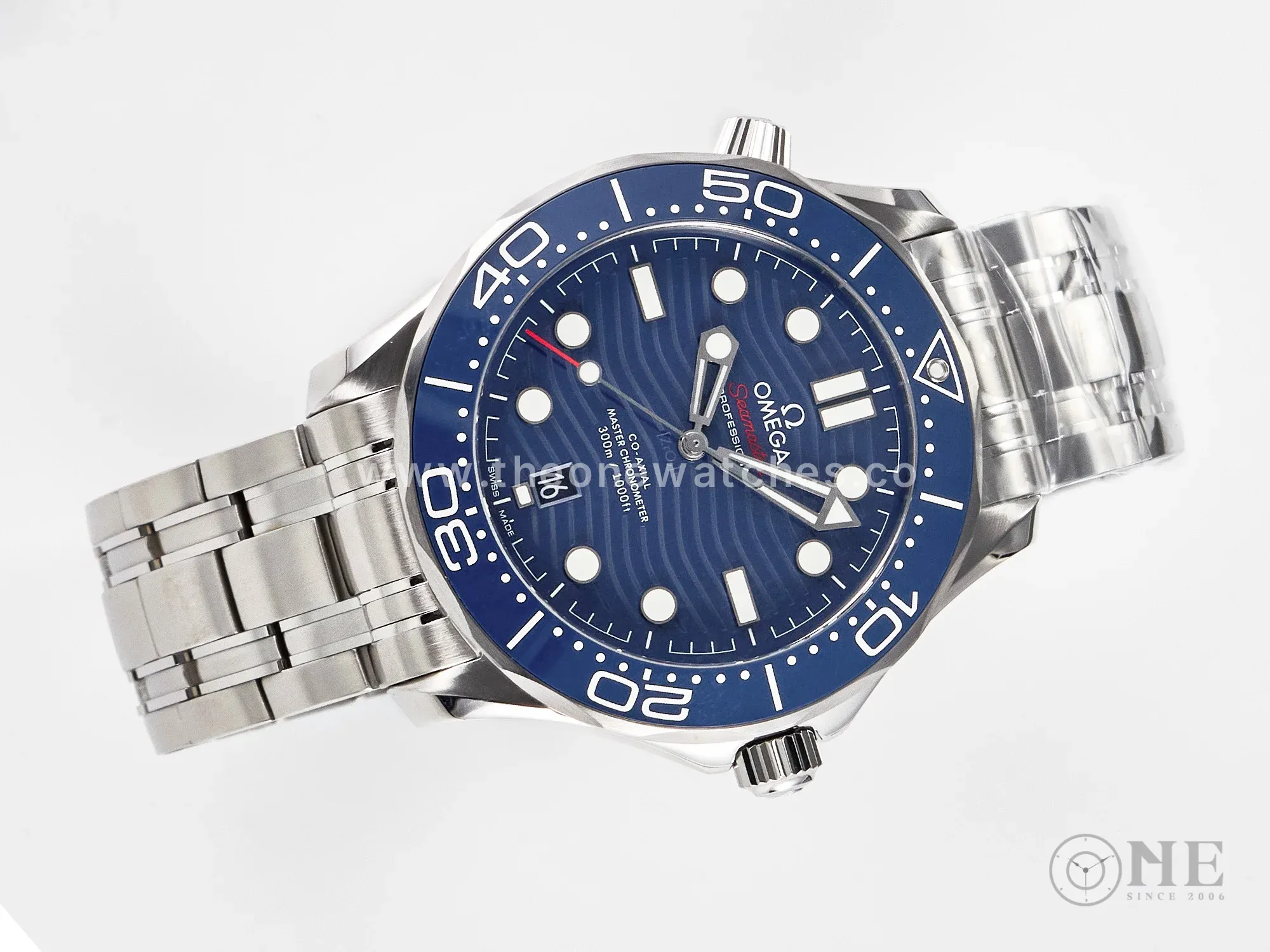 2018 Seamaster Diver 300M VSF 1:1 Best Edition Blue Ceramic Blue Dial on SS Bracelet A8800 V2