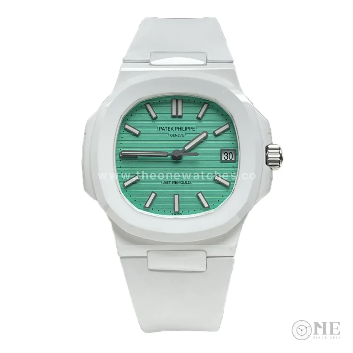 AET Nautilus 5711 Biscay Green Dial White Ceramic