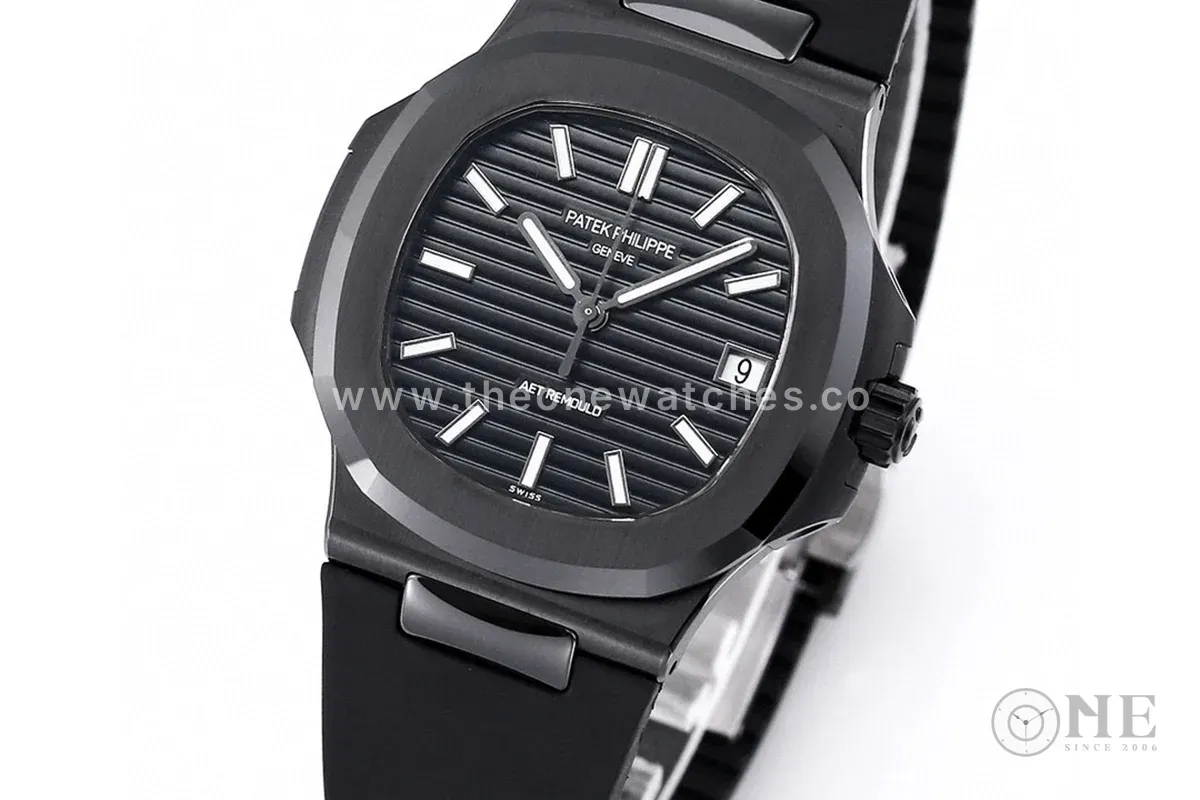 AET Nautilus 5711 Black Dial Black Ceramic