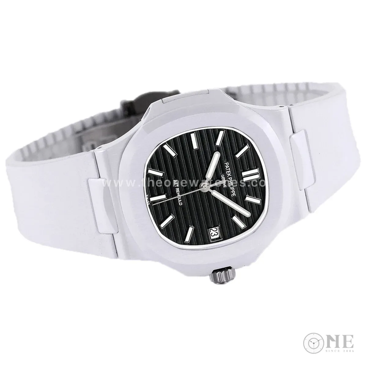 AET Nautilus 5711 Black Dial White Ceramic