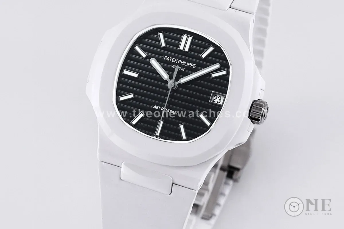 AET Nautilus 5711 Black Dial White Ceramic