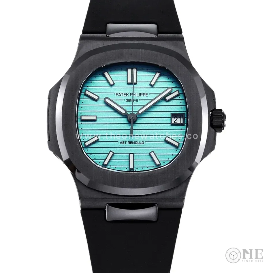 AET Nautilus 5711 Roselend Blue Dial Black Ceramic