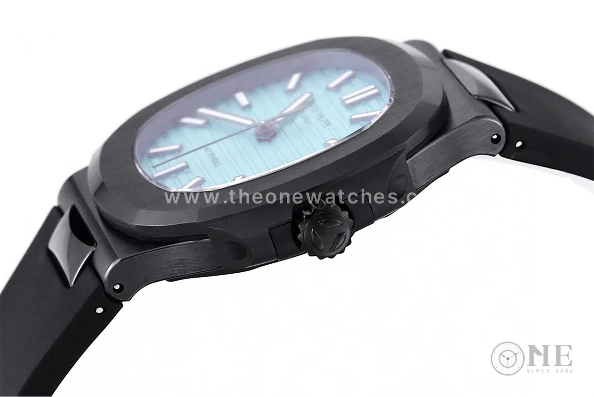 AET Nautilus 5711 Roselend Blue Dial Black Ceramic